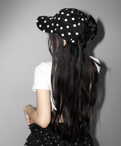ドットバックリボンキャップ ／ DOT back ribbon CAP