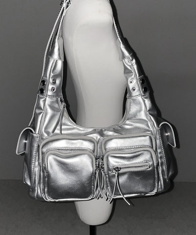 【 ２color 】ダブルジップアウトポケットヴィンテージボストンショルダーバッグ ／ double zip out pocket vintage boston shoulder bag