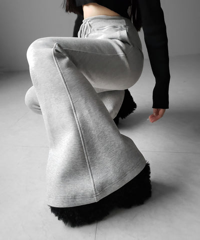 ハイウエストワンホンスウェットフレアパンツ ／ high waist wanghong sweat flare pants
