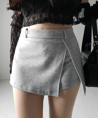 【 ２color 】レイヤードマイクロミニスカパン ／ layered micro mini skirt pants