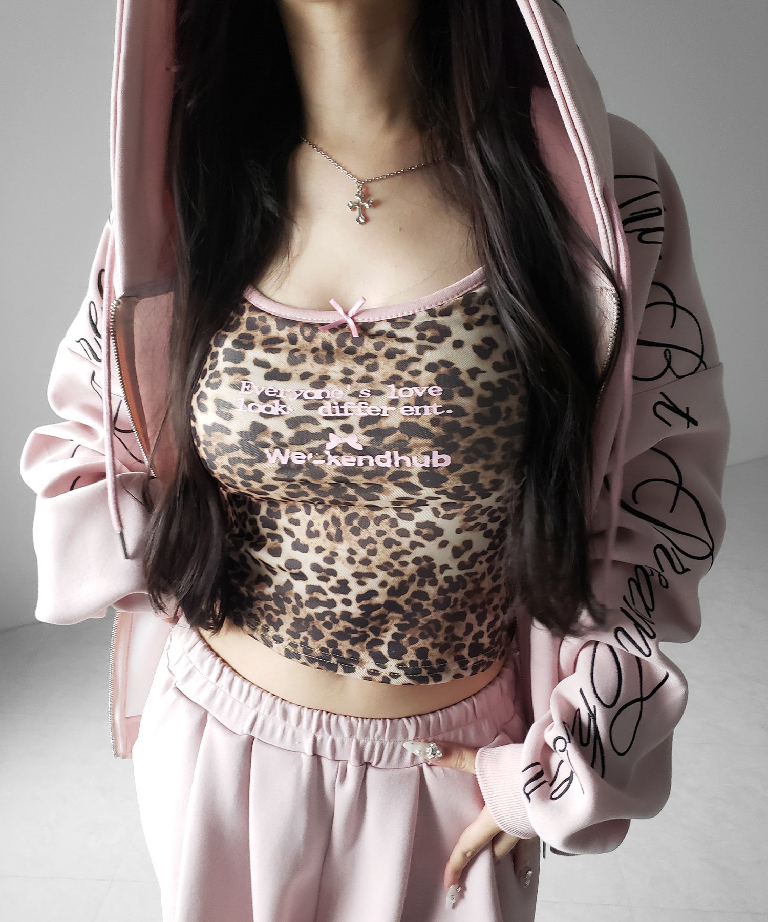 レオパードロゴパイピングキャミソール ／ leopard logo piping camisole