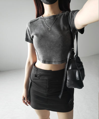 ヴィンテージショートリブＴシャツ ／ sideline vintage short lib T-shirt