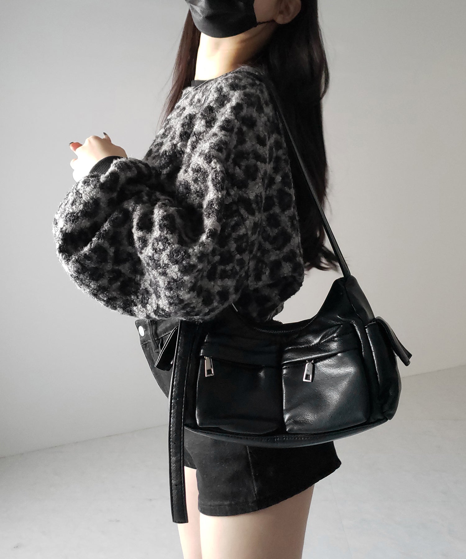 【 ２WAY 】レオパードショートボアプルオーバー ／ 2WAY reopard short boa pullover