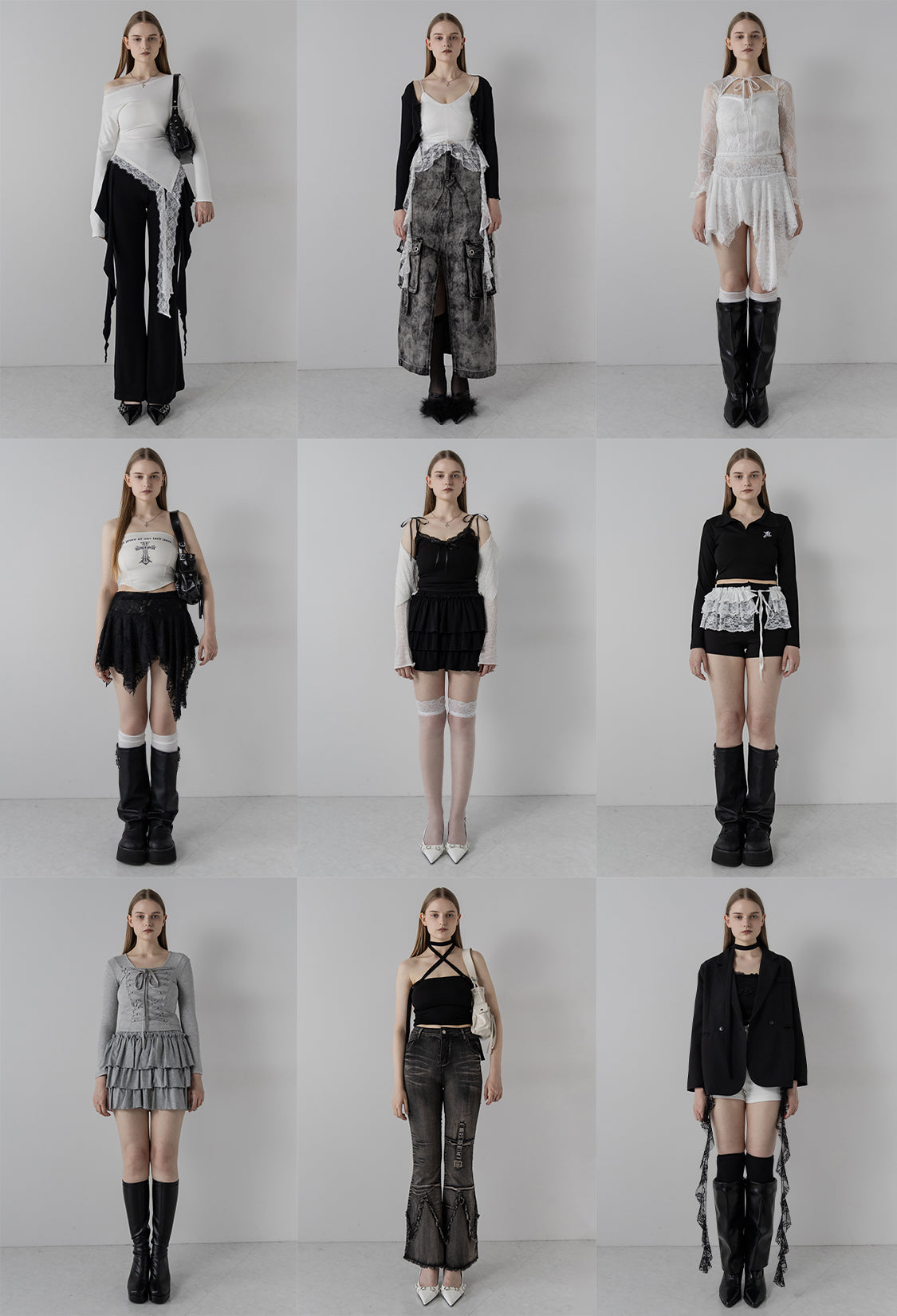 M me eme 2way check slit combinaison 【公式通販】