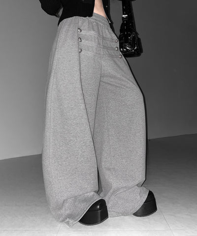 【 微起毛 】ナポレオンデザインボリュームワイドパンツ ／ napoleon design volume wide pants