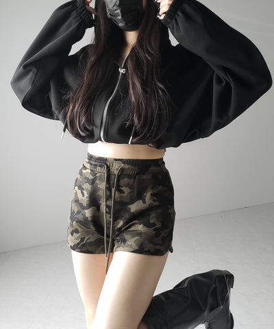 【 ２color 】ヴィンテージカモフラタイトショートパンツ ／ Vintage camouflage tight short pants