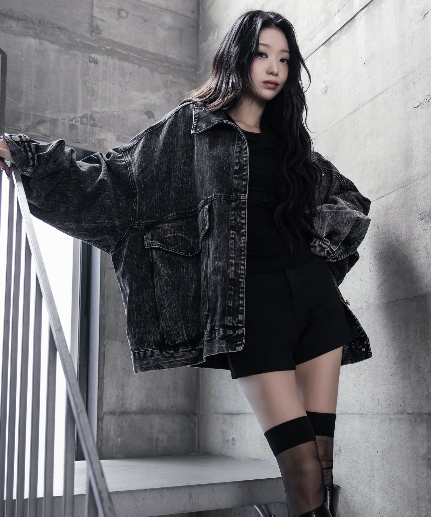 【 デニムセットアップ着用可能 】ヴィンテージケミカルブリーチボーイフレンドデニムジャケット ／ vintage chemical bleach boyfriend denim jacket