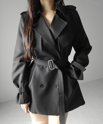 ウエストマークレディミドルトレンチコート ／ waistmark lady middle trench coat