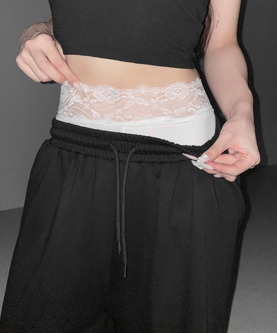 レースレイヤードインナーパンツ ／ Lace layered inner pants