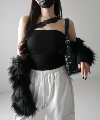 【 ２color ／ カップ付 】ナナメレーススクエアキャミソール ／ naname lace square camisole