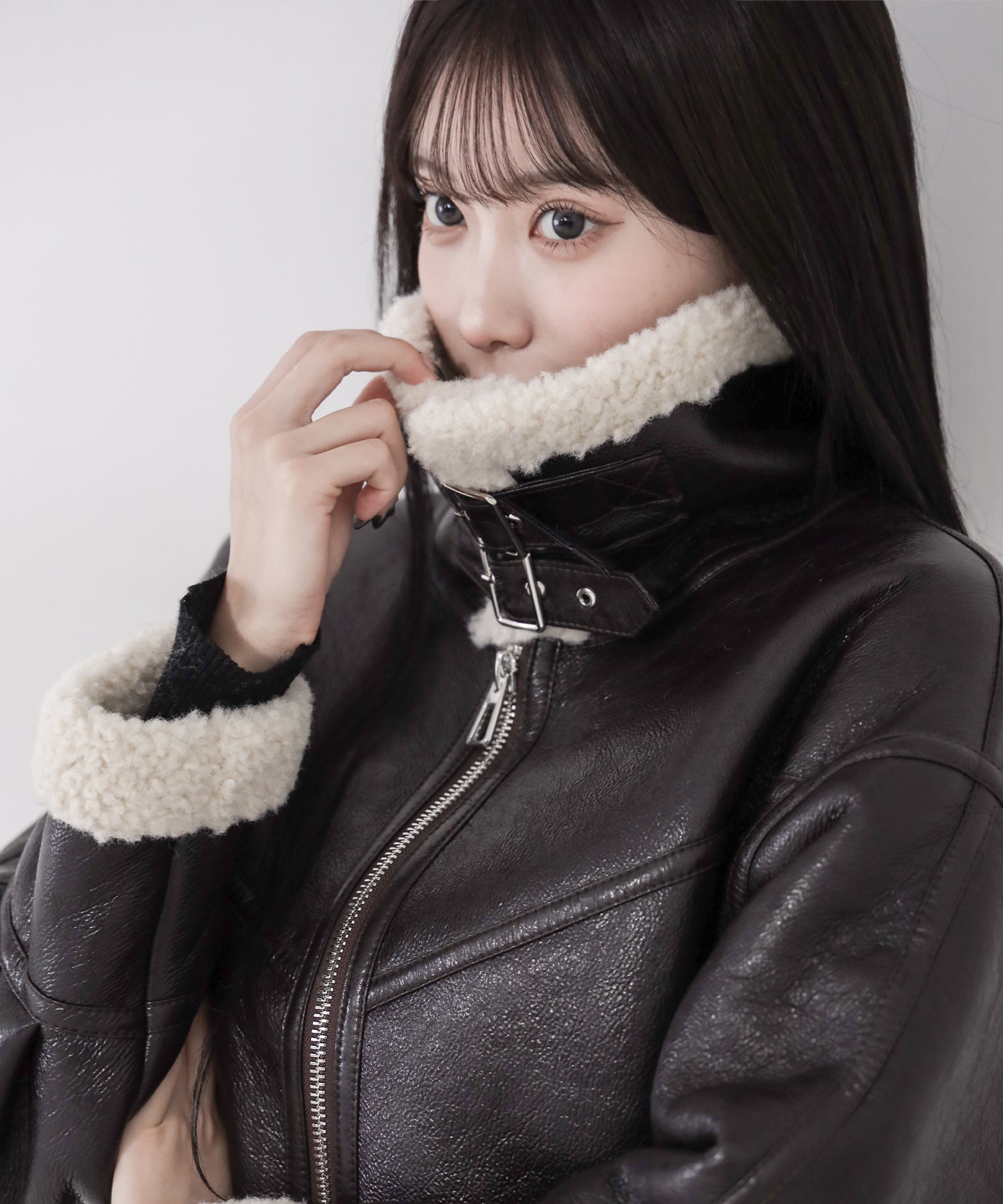 B-3ヴィンテージレザーボアムートンジャケット ／ B-3 vintage leather