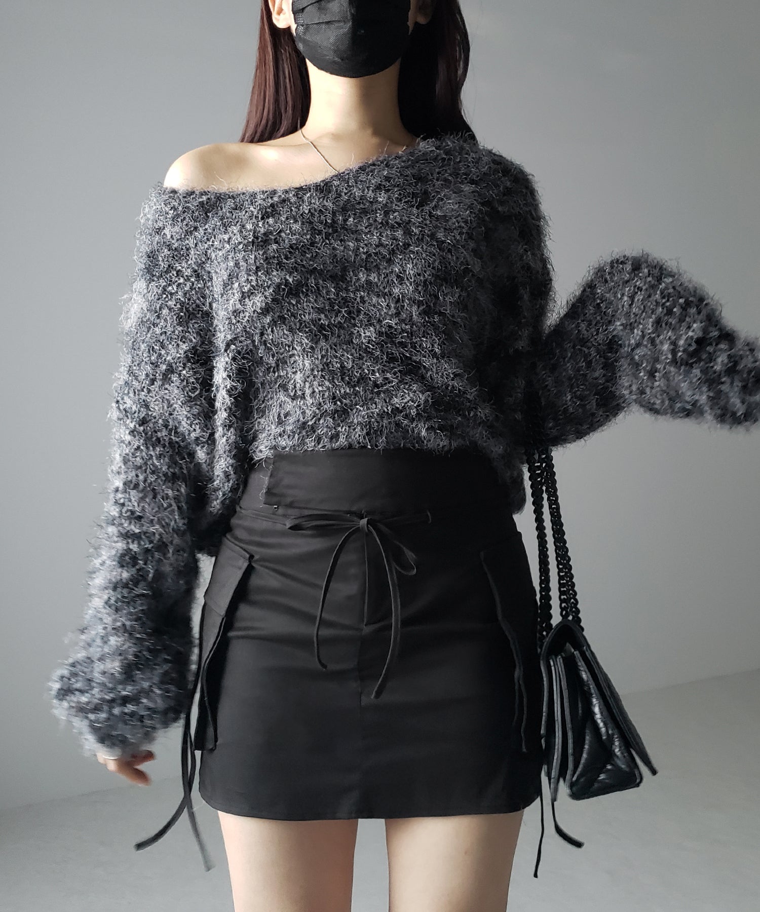 【 ２WAY 】３ストラップリボンカーゴミニスカート ／ three strap ribbon cargo mini skirt