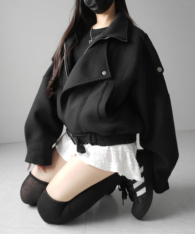 ウールライクベルテッドオーバーコート ／ wool like belted over coat