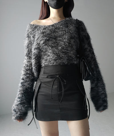 【 ２WAY 】３ストラップリボンカーゴミニスカート ／ three strap ribbon cargo mini skirt
