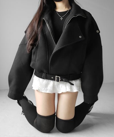 ウールライクベルテッドオーバーコート ／ wool like belted over coat