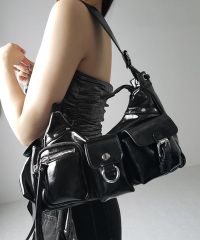 【 ショルダーにできる２WAY 】 ４アウトポケットワンハンドルショルダーバッグ ／ 4 outpocket onehandle shoulder bag