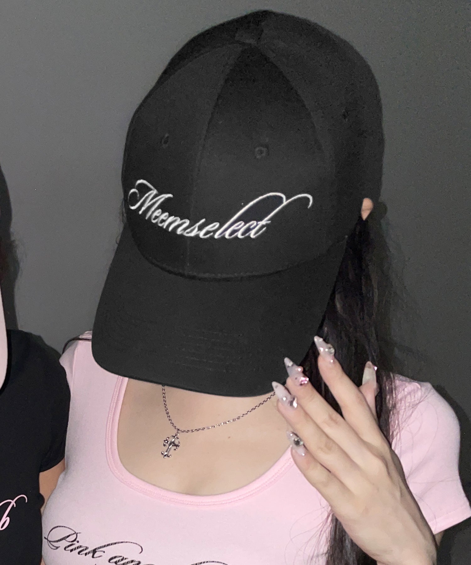 【 PINK ANGEL CLUB 】lettering LOGO embroidery CAP ／ レタリングロゴ刺繍キャップ