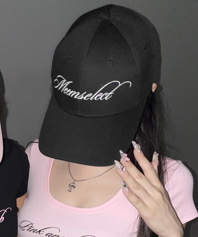 【 PINK ANGEL CLUB 】lettering LOGO embroidery CAP ／ レタリングロゴ刺繍キャップ