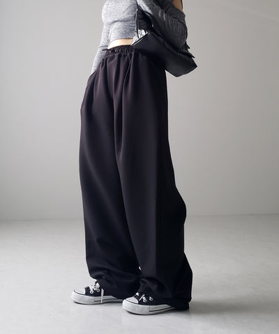 【 ４size／６color 】２WAYドロストタックギャザーバルーンワイドパンツ