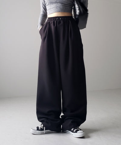 【 ４size／６color 】２WAYドロストタックギャザーバルーンワイドパンツ