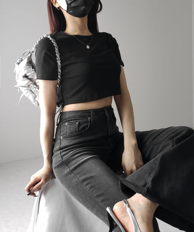 【 ３color 】BASIC ショートチビＴシャツ　／ BASIC SHORT CHIBI T-SHIRTS