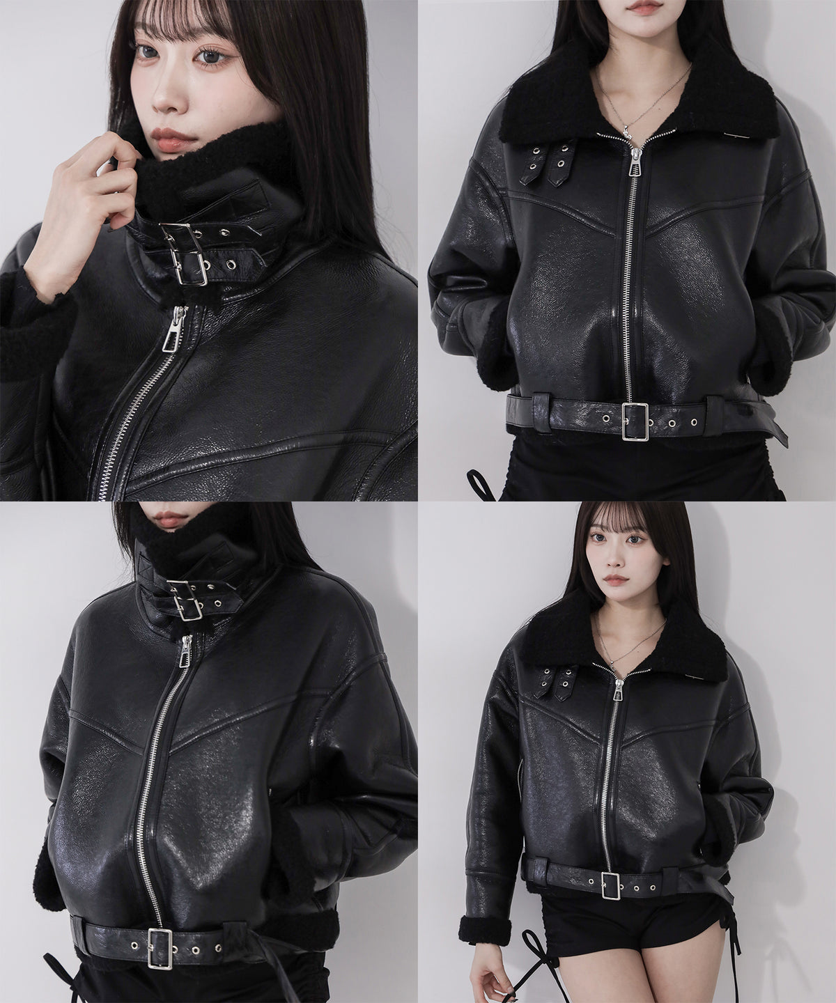 B-3ヴィンテージレザーボアムートンジャケット ／ B-3 vintage leather boa mouton jacket