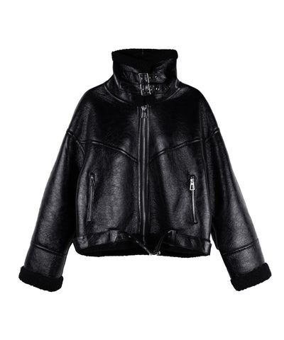 【 限定先行販売 】B-3ヴィンテージレザーボアムートンジャケット ／ B-3 vintage leather boa mouton jacket