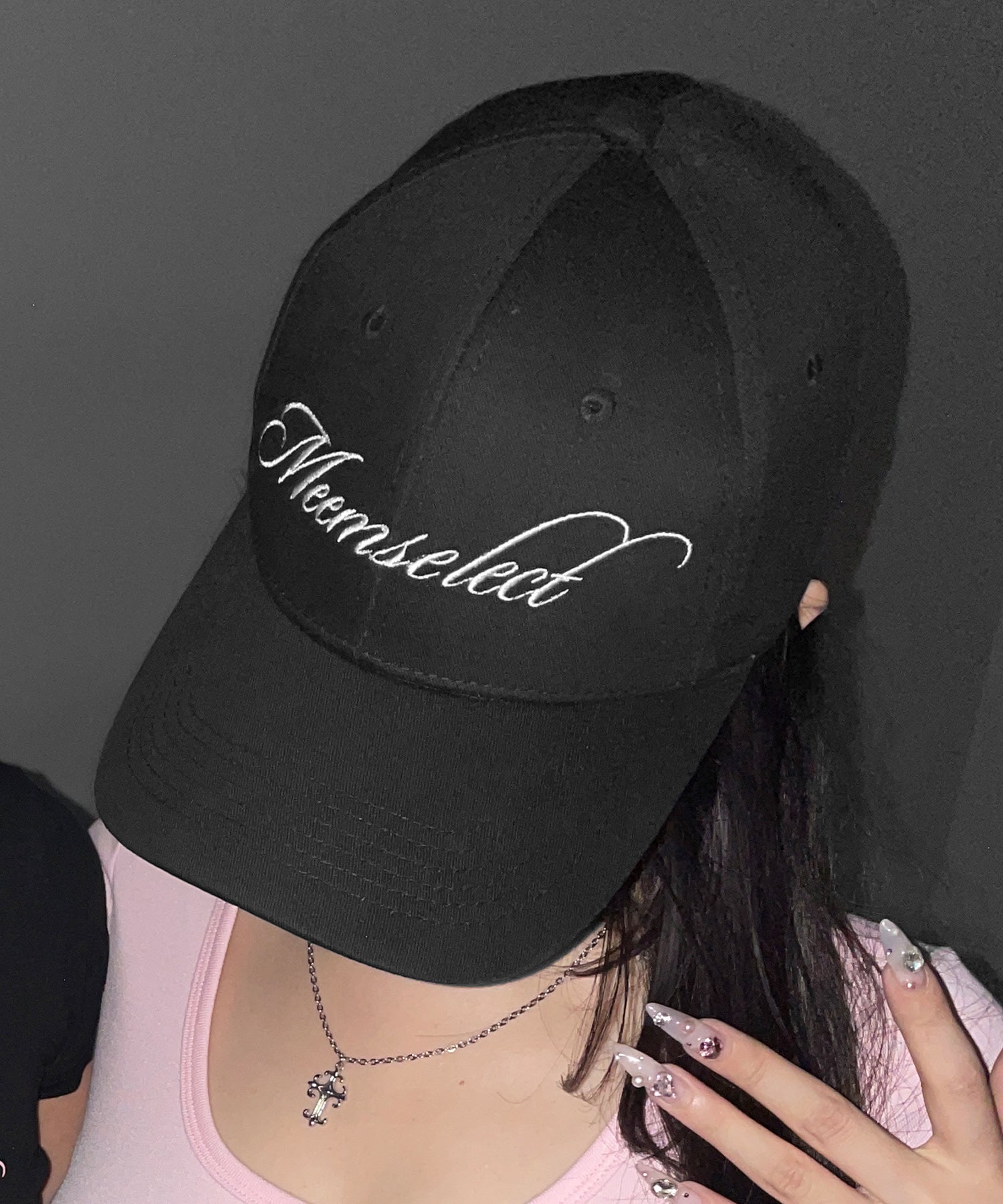 【 PINK ANGEL CLUB 】lettering LOGO embroidery CAP ／ レタリングロゴ刺繍キャップ