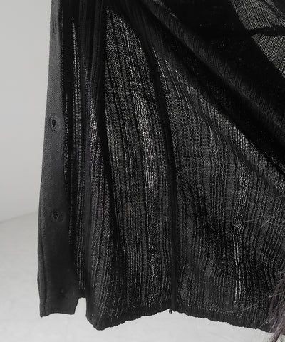 【 ２点セット 】レースニットキャミソール ＋ シアーニットカーディガン SET ／ lace knit camisole + sheer knit cardigan SET