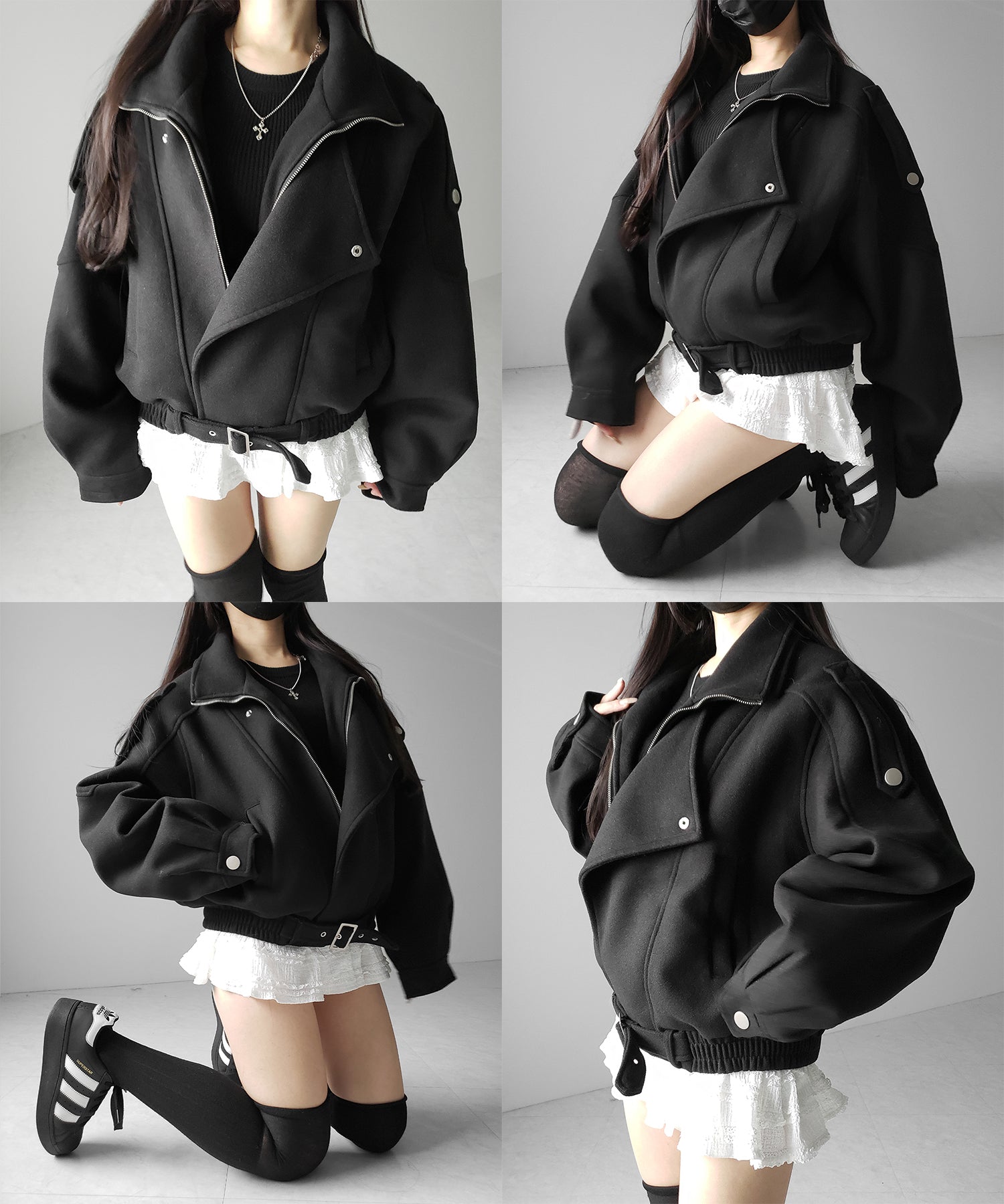 ウールライクベルテッドオーバーコート ／ wool like belted over coat