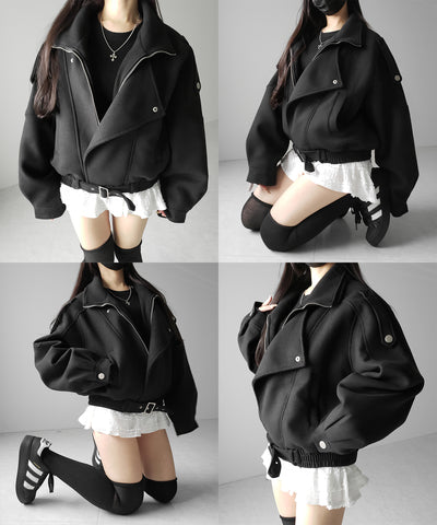 ウールライクベルテッドオーバーコート ／ wool like belted over coat