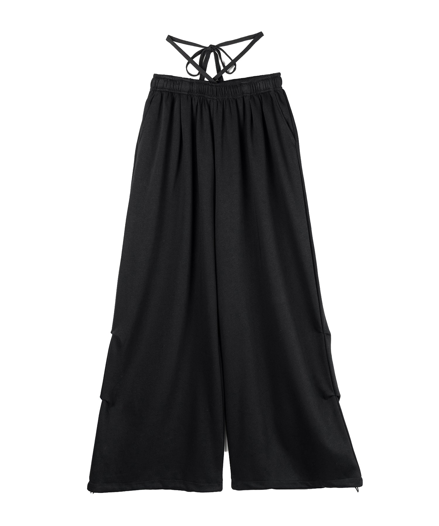 【先行販売】ウエストストリングタックワイドスウェットパンツ