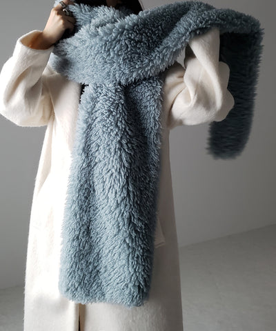 ボリュームフラッフィーシャギーボアマフラー ／ volume fluffy shaggy boa muffler