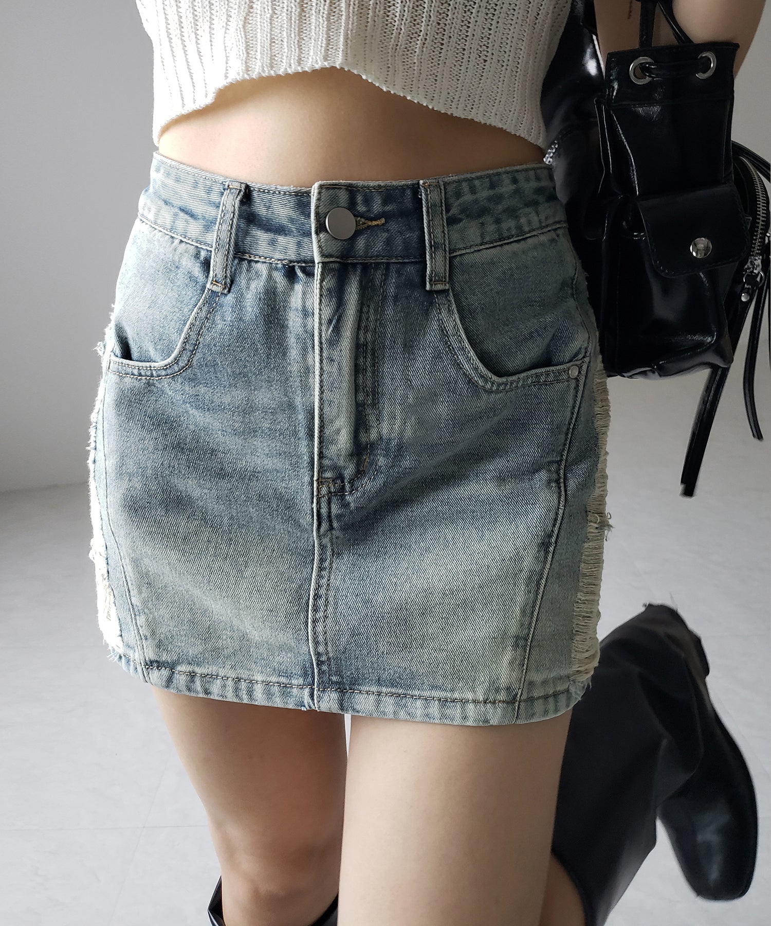 L.G.B micromini デニムスカート ダメージ加工 楽天市場】ハイウエスト デニムスカート レディース ボトムス 大人 A字