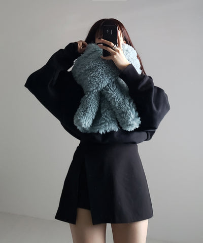 ボリュームフラッフィーシャギーボアマフラー ／ volume fluffy shaggy boa muffler
