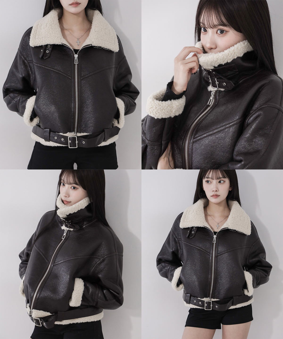 B-3ヴィンテージレザーボアムートンジャケット ／ B-3 vintage leather boa mouton jacket