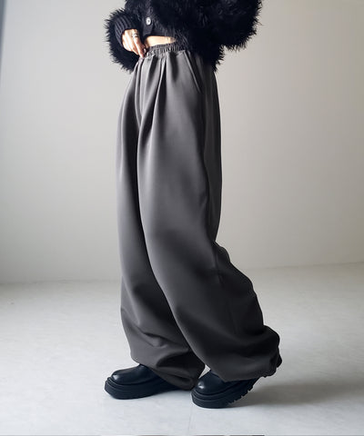【 ４size／６color 】２WAYドロストタックギャザーバルーンワイドパンツ