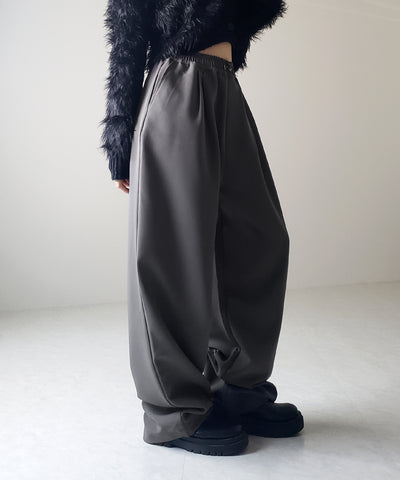 【 ４size／６color 】２WAYドロストタックギャザーバルーンワイドパンツ
