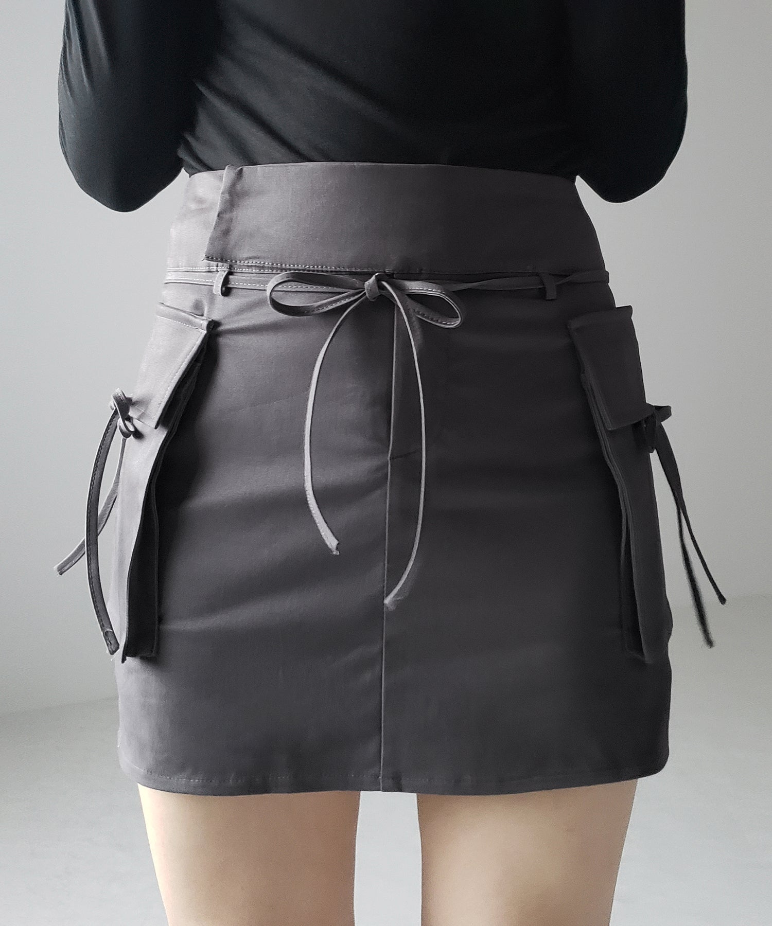 【 ２WAY 】３ストラップリボンカーゴミニスカート ／ three strap ribbon cargo mini skirt