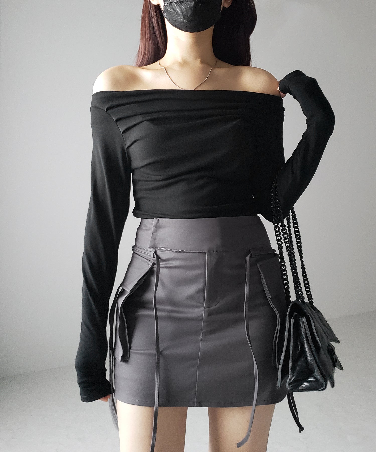 【 2WAY 】3ストラップリボンカーゴミニスカート / three strap ribbon cargo mini skirt 【 2WAY 】3ストラップリボンカーゴミニスカート / three strap ribbon cargo mini skirt