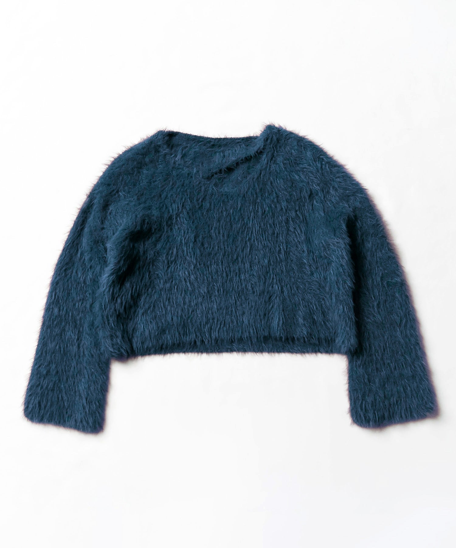 【 7color 】カットアウトショートシャギーニット