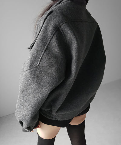 ウールライクベルテッドオーバーコート ／ wool like belted over coat