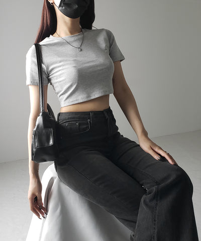 【 ３color 】BASIC ショートチビＴシャツ　／ BASIC SHORT CHIBI T-SHIRTS