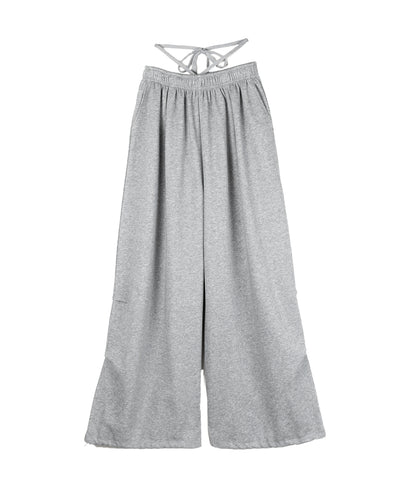 【先行販売】ウエストストリングタックワイドスウェットパンツ