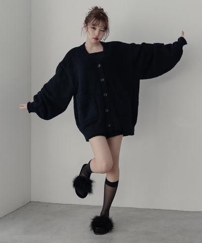 【 MINAMIさん着用 】フェザーファールームシューズ ／ feather fur room shoes