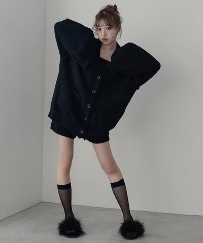 【 MINAMIさん着用 ／セットアップ可能 】マシュマロタッチビッグカーディガン ／ marshmallow touch big cardigan