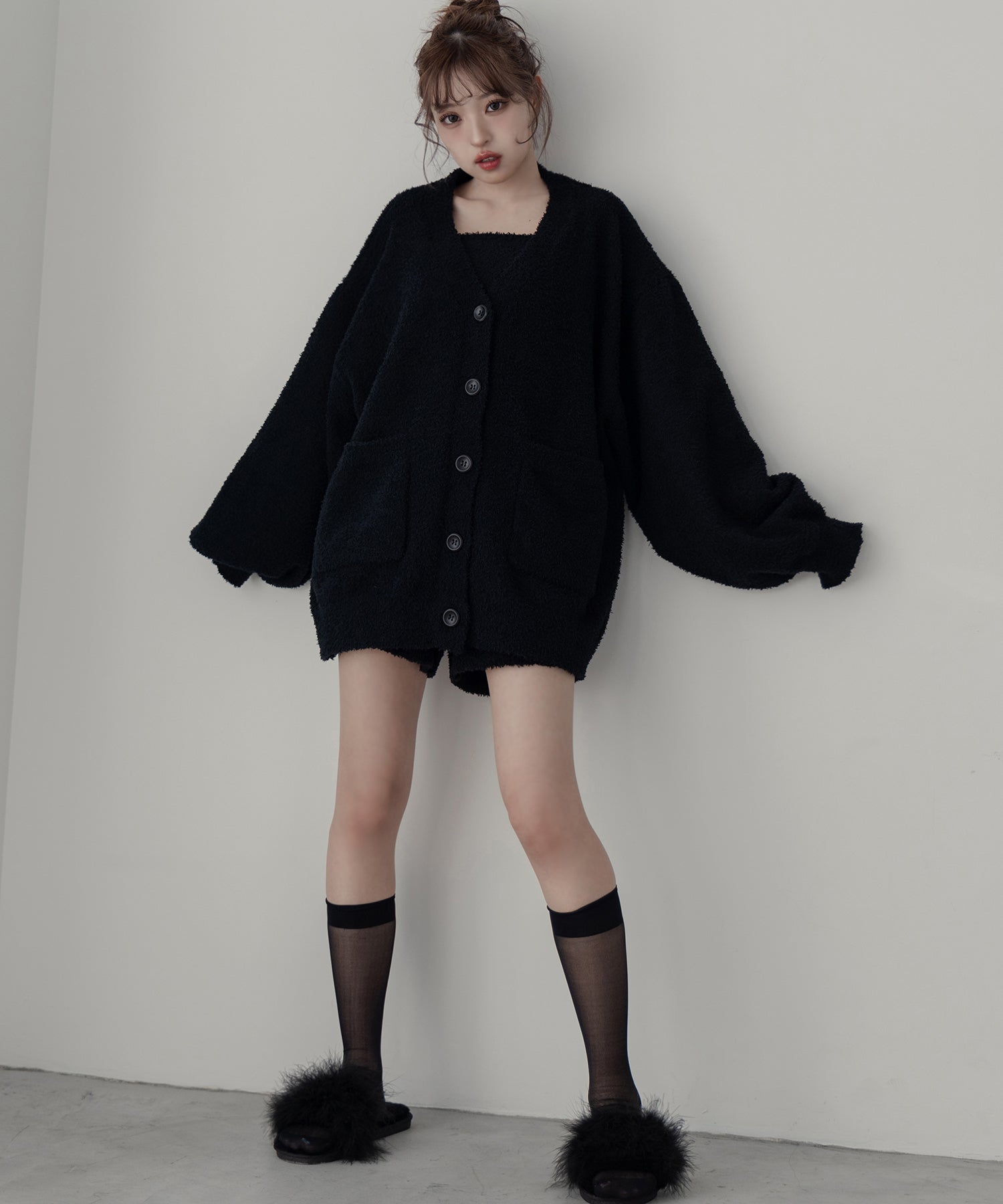 【 MINAMIさん着用 ／セットアップ可能 】マシュマロタッチビッグカーディガン ／ marshmallow touch big cardigan