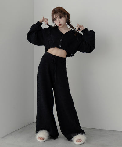 【 MINAMIさん着用 ／セットアップ可能 】マシュマロタッチワイドパンツ ／ marshmallow touch wide pants