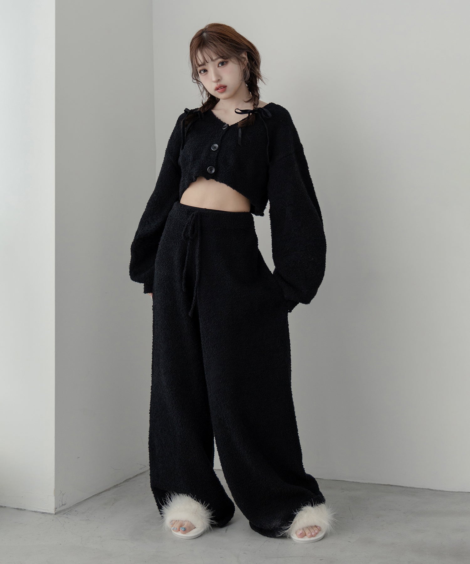 【 MINAMIさん着用 ／セットアップ可能 】マシュマロタッチショートカーディガン ／ marshmallow touch short cardigan