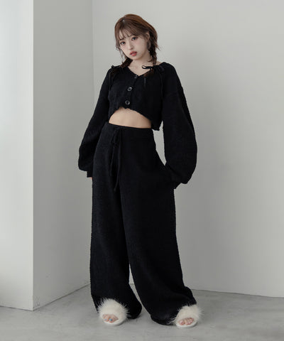 【 MINAMIさん着用 ／セットアップ可能 】マシュマロタッチショートカーディガン ／ marshmallow touch short cardigan